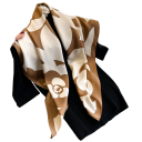 Eșarfă pătrată pentru femei 90 x 90 cm cu model floral Accesoriu elegant ușor din poliester Eșarfă stilată cu un motiv delicat de flori pentru purtare zilnică și festivă 4