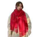 Eșarfă pentru femei 200x70 cm Imitatie de cașmir Eșarfă moale, fină, de o singură culoare cu capete franjurate Accesoriu elegant 3