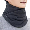 Eșarfă pentru femei cu sistem de prindere Guler din poliester călduros Accesoriu elegant într-o singură culoare pentru iarnă Eșarfă confortabilă de iarnă cu prindere pe sistem de buton 8