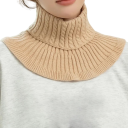 Eșarfă tricotată pentru femei 15 x 16 cm Guler moale din bumbac pentru purtare în sezonul rece Accesoriu elegant și călduros din tricot fin pentru stilul feminin modern 9