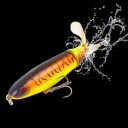 Esca popper da superficie 11 cm 15 g con coda rotante e occhi 3D Due ami tripli Per la pesca a spinning di pesci predatori 3