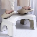 Escabeau Arrondi Portable pour Toilettes Antidérapant en Plastique Repose-Pieds Résistant pour Toilettes Tabouret de Toilette pour les Pieds Tabouret Arrondi 39 x 22 x 17 cm 3
