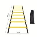 Escalera de entrenamiento para velocidad y coordinación 400 x 42 cm Escalera deportiva ajustable con correas de nylon y bolsa de transporte 2