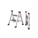 Escalera plegable de dos peldaños de acero al carbono 37,5 x 34,5 x 55 cm Taburete doméstico estable capacidad de 150 kg 5