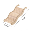 Escaliers en bois pour rongeurs 21 x 8,5 cm Escaliers naturels pour hamsters, cobayes, rats et autres petits animaux de compagnie Décoration en bois pour cage 2