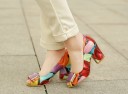 Escarpins en cuir pour femmes avec imprimé 4