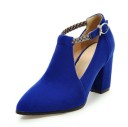 Escarpins en daim avec boucle pour femmes 1