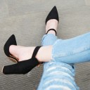 Escarpins en daim pour femmes avec boucle J2843 1