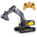 Escavadora de controlo remoto com chassi de lagartas Braço móvel com concha Bateria 7,2 V 1200 mAh Alcance até 50 m Dimensões 56 x 19 x 34,2 cm 1