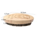 Escova de barbear ecológica 10,5 x 5,7 cm Escova de madeira com cerdas Escova compacta eko para barba e cabelo para homens material natural 3