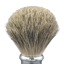 Escova de barbear profissional diâmetro da cabeça 60 mm altura 115 mm pelos de texugo base metálica com cabo de resina cuidados com a barba e cabelo 2