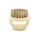 Escova de cabeleireiro para cabelos e barbas 6 x 6 x 6,5 cm Cerdas claras Escova manual ergonómica Tamanho compacto para estilização de cabelos 1
