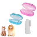 Escova de dentes de silicone com estojo para cães e gatos 1