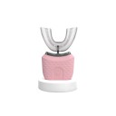 Escova de dentes eléctrica em forma de U 360° com luz azul Escova de dentes inteligente recarregável para adultos com efeito de branqueamento de dentes 11,5 x 6 x 2,5 cm 2