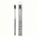 Escova de dentes manual prateada para adultos com cerdas suaves Escova para dentes e gengivas sensíveis Escova manual para higiene diária 2