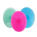 Escova de limpeza facial em silicone com cerdas suaves e saliências arredondadas Para cuidados diários da pele Dimensões 6,5 x 5 cm 7