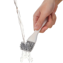 Escova de limpeza para grelhador BBQ com raspador 16,5 x 3,5 cm Escova em forma de V com gancho para forno, tabuleiro, grelha, rede Ferramenta multifuncional 3