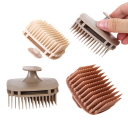 Escova de massagem em silicone para champô 5,9×7,8 cm Escova de massagem para o couro cabeludo Escova de lavagem para cabelos 10