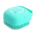 Escova de silicone para champô para cães e gatos 80 ml Escova de massagem para banho com borracha macia para cuidados com o pelo de animais de estimação de pelo curto 5