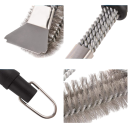 Escova para grelhados 45,8 x 17,5 cm Espátula para grelhados em aço inoxidável Escova segura com pega de luxo limpador de grelhas de 18 polegadas 3