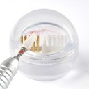 Escova para limpeza de brocas e cabeçotes de lixadeira de unhas 45 x 22 mm Escova portátil de cobre com caixa de plástico 6 x 5,5 cm para ferramentas de unhas 3