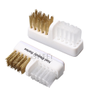 Escova para limpeza de cabeçotes de lixadora de unhas 45 x 22 mm Escova portátil de cobre Material de alta qualidade Amigo do ambiente Ferramenta de limpeza para lixadoras e brocas 3