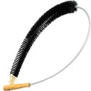 Escova para radiadores 120 cm com cerdas de pelo de cabra Escova de limpeza flexível com cabo de madeira para radiadores planos e espaços estreitos 1