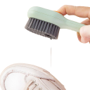 Escova para sapatos com reservatório para produto de limpeza Multifunções para sapatos e roupa Escova de limpeza para sapatos com cerdas macias 4