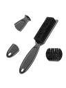 Escova profissional para cabelo e barba 13,5 x 2,5 x 1,8 cm Cerdas de nylon Cabo de plástico Estilização suave Cuidados com a barba 2