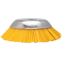 Escova rotativa de nylon para ervas daninhas 195 x 60 mm orifício 25 mm amarela para limpeza de pavimentos de musgo e restos de cimento 7