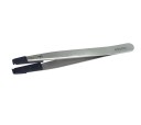ESD-250 Antistatic Tweezers with Replaceable Plastic Tips and Straight Profile Made of Stainless Steel for Watch and Electronic Component Repairs 1