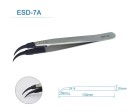 ESD-7A Antistatic Tweezers with Replaceable Curved Plastic Tips and Stainless Steel Handle for Precision Repairs and Electrical Work 2