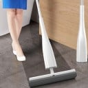 Esfregão auto-espremer para pisos com esponja PVA Absorção de água diretamente no cabo Cabeça plana para limpeza debaixo de móveis Aço inoxidável 2