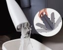 Esfregão auto-espremer para pisos com esponja PVA Absorção de água diretamente no cabo Cabeça plana para limpeza debaixo de móveis Aço inoxidável 5