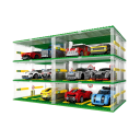 Espaço de armazenamento de veículos de construção 130 pcs Caixa transparente para armazenamento de 12 carros de corrida Garagem Parque Organizadores 22,6 x 19,2 x 19,5 cm 2