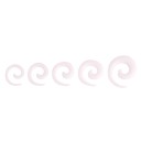 Espansore a spirale bianco in acrilico Spirale con estremità conica per espansione graduale del piercing Superficie liscia e lucida 2