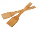 Espátula de bambu para cozinhar para fritar e assar Espátula plana para virar e misturar alimentos Abertura para pendurar Bambu natural 30 x 6 cm 4