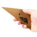 Espátula triangular de plástico macia com borda fina 14 x 8 x 16 cm plástica dourada para cantos de película de carro e tonalização de janelas 1