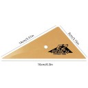 Espátula triangular de plástico macia com borda fina 14 x 8 x 16 cm plástica dourada para cantos de película de carro e tonalização de janelas 3