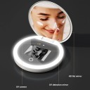 Espejo cosmético compacto con luz ultravioleta e iluminación LED, espejo plegable táctil con aumento de 2x, maquillaje de viaje y cuidado de la piel. 6