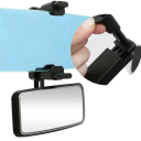 Espejo de coche para bebé 13x15 cm Monitor de bebé con clip para parabrisas giratorio 360° Espejo retrovisor de alta definición 5