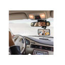 Espejo de coche para bebé 13x15 cm Monitor de bebé con clip para parabrisas giratorio 360° Espejo retrovisor de alta definición 7