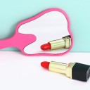 Espejo de mano colorido con forma de diente, espejo pequeño para revisión dental y maquillaje, espejo portátil con asa de alta definición 3