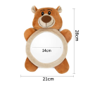 Espejo de seguridad para coche para niños 28x21 cm Forma de oso Irrompible Visión gran angular 2 correas para reposacabezas Asiento de coche Espejo retrovisor 4