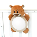 Espejo de seguridad para coche para niños 28x21 cm Forma de oso Irrompible Visión gran angular 2 correas para reposacabezas Asiento de coche Espejo retrovisor 7