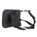 Espejo retrovisor rectangular para coche de bebé, 8,5 x 24,5 cm, gran angular, correas ajustables, reposacabezas, seguridad, para bebés 4