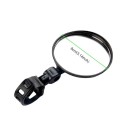 Espejo retrovisor redondo universal para manillar de bicicleta con articulación giratoria para una conducción más segura - 1 ud. 3