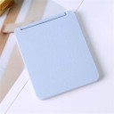 Espelho de bolso dobrável duplo 7,5 x 6 cm Espelho compacto para maquilhagem Mini espelho de carteira Espelho de plástico portátil 7