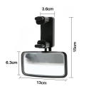 Espelho de carro para bebé 13x15 cm Monitor de bebé com clip para o para-brisas Rotativo a 360° Espelho retrovisor de alta definição 3
