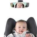 Espelho de segurança para crianças no carro 28x21 cm Forma de cervo Inquebrável Visão ampla 2 correias para encosto de cabeça Cadeirinha Espelho 6